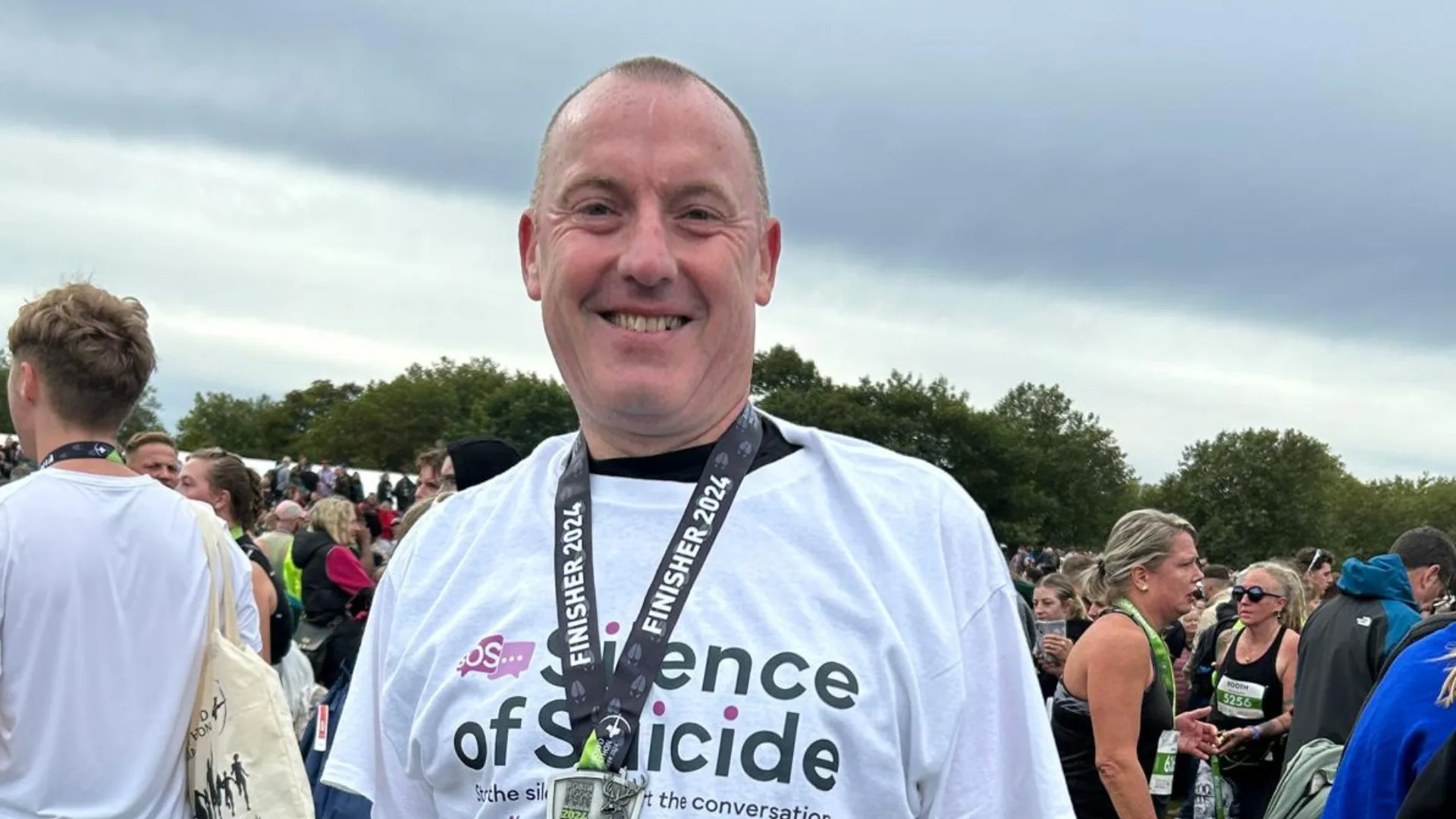 Running in memory of friends lost, James Inspiring journey Raises £545 for SOS Silence of Suicide.