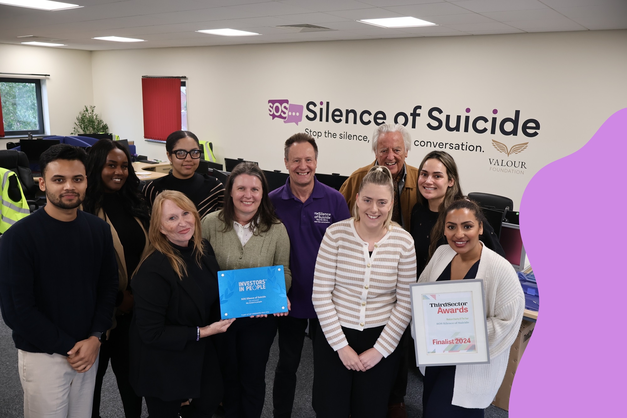 SOS Silence of Suicide Honoured with Investors in People Award 